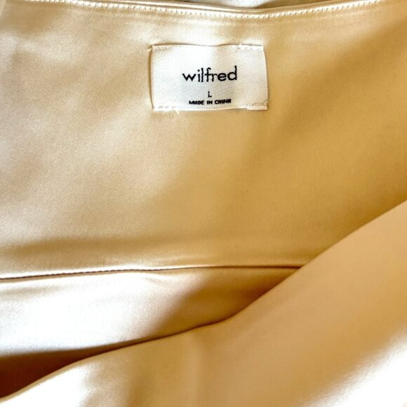 Wilfred Aritzia Womens‎ Shine Satin Bustier Crop Tank Top Size L Champagne Glam - Picture 10 of 11